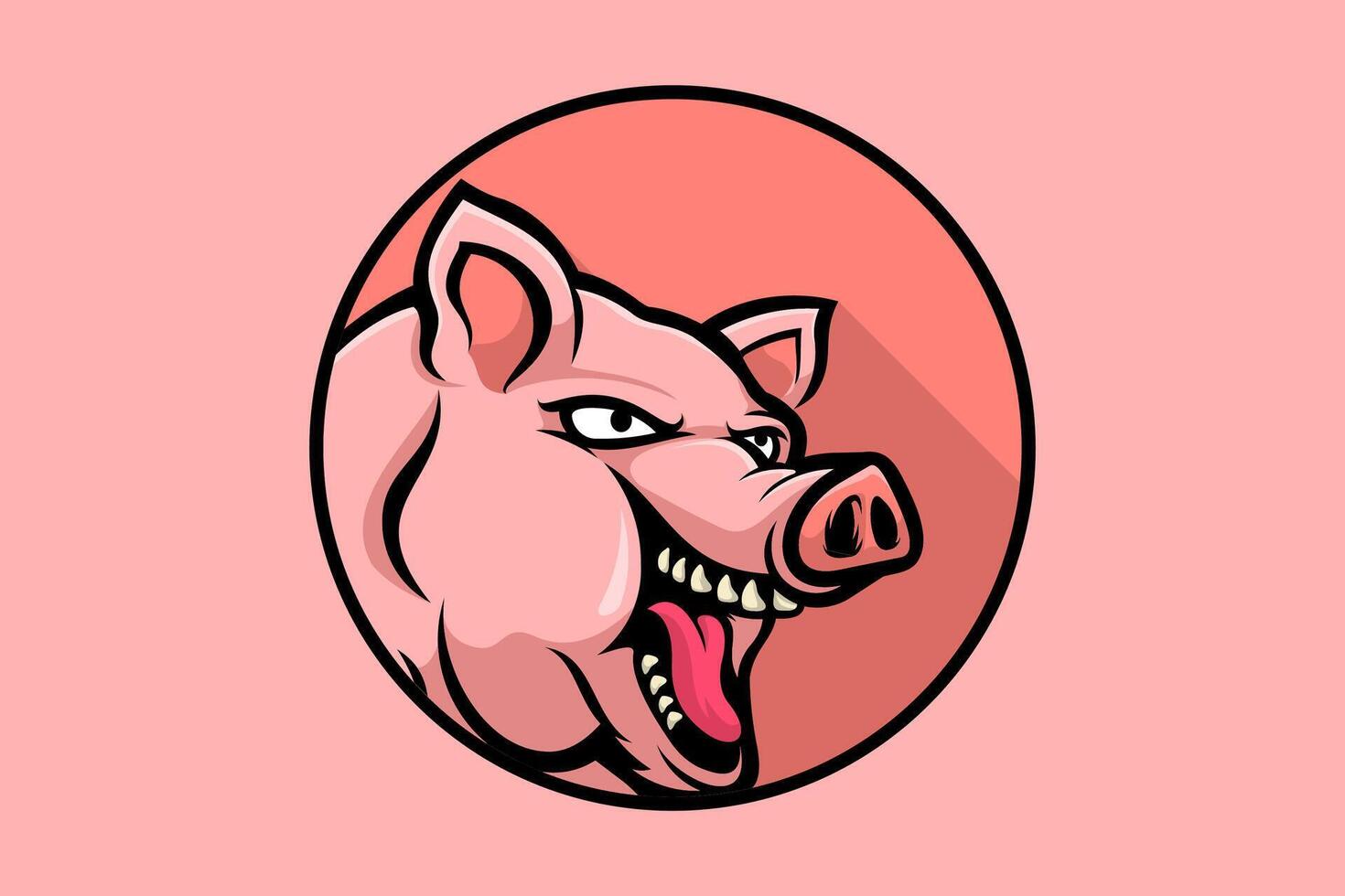 Maskottchen Karikatur Schwein Vektor Illustration