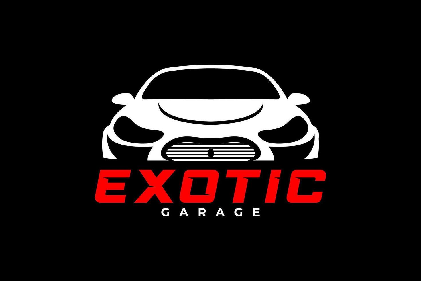 exotisk bil garage vektor logotyp design