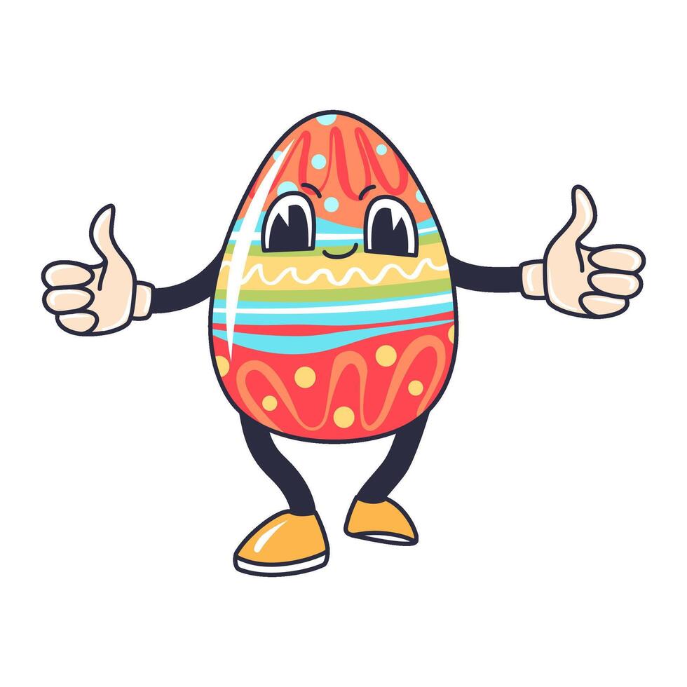 vektor påsk häftig ägg karaktär