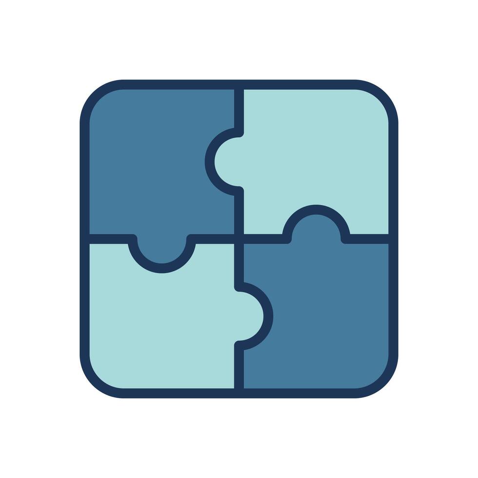 Puzzle Symbol Symbol Vektor Vorlage