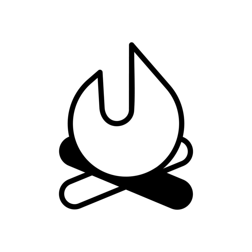 Lagerfeuer Symbol Symbol Vektor Vorlage