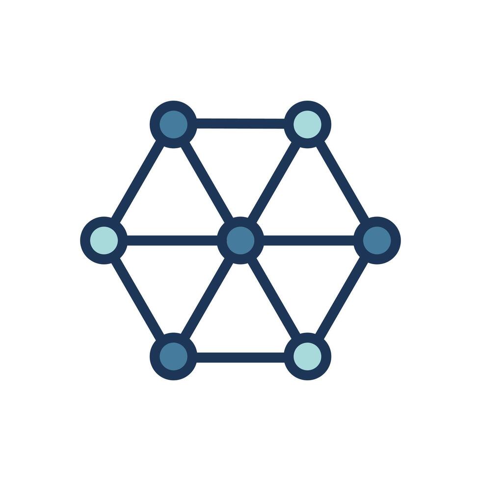 neuralt nätverk ikon symbol vektor mall