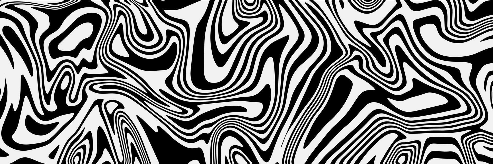 abstrakt Flüssigkeit Hintergrund im futuristisch retro Stil. Flüssigkeit Hintergrund mit wellig glatt Streifen. Vektor Illustration