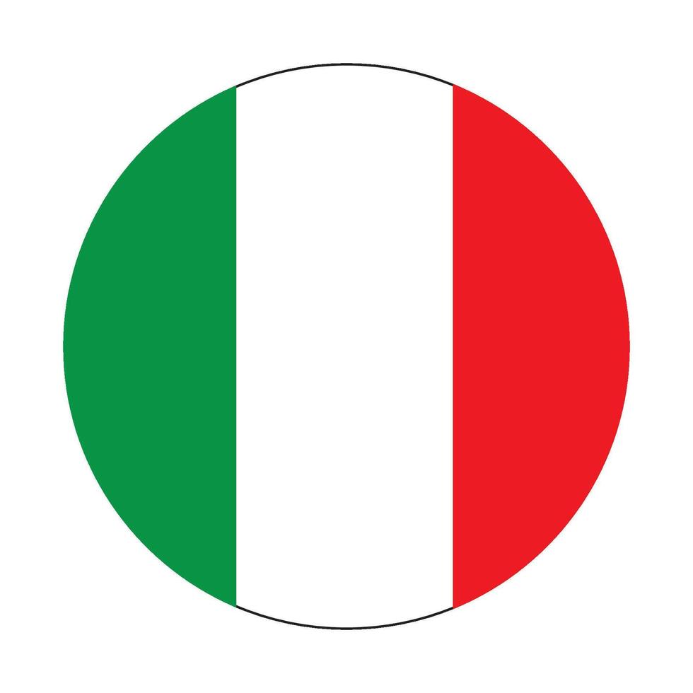 Italienisch Flagge Symbol Vektor Illustration Design