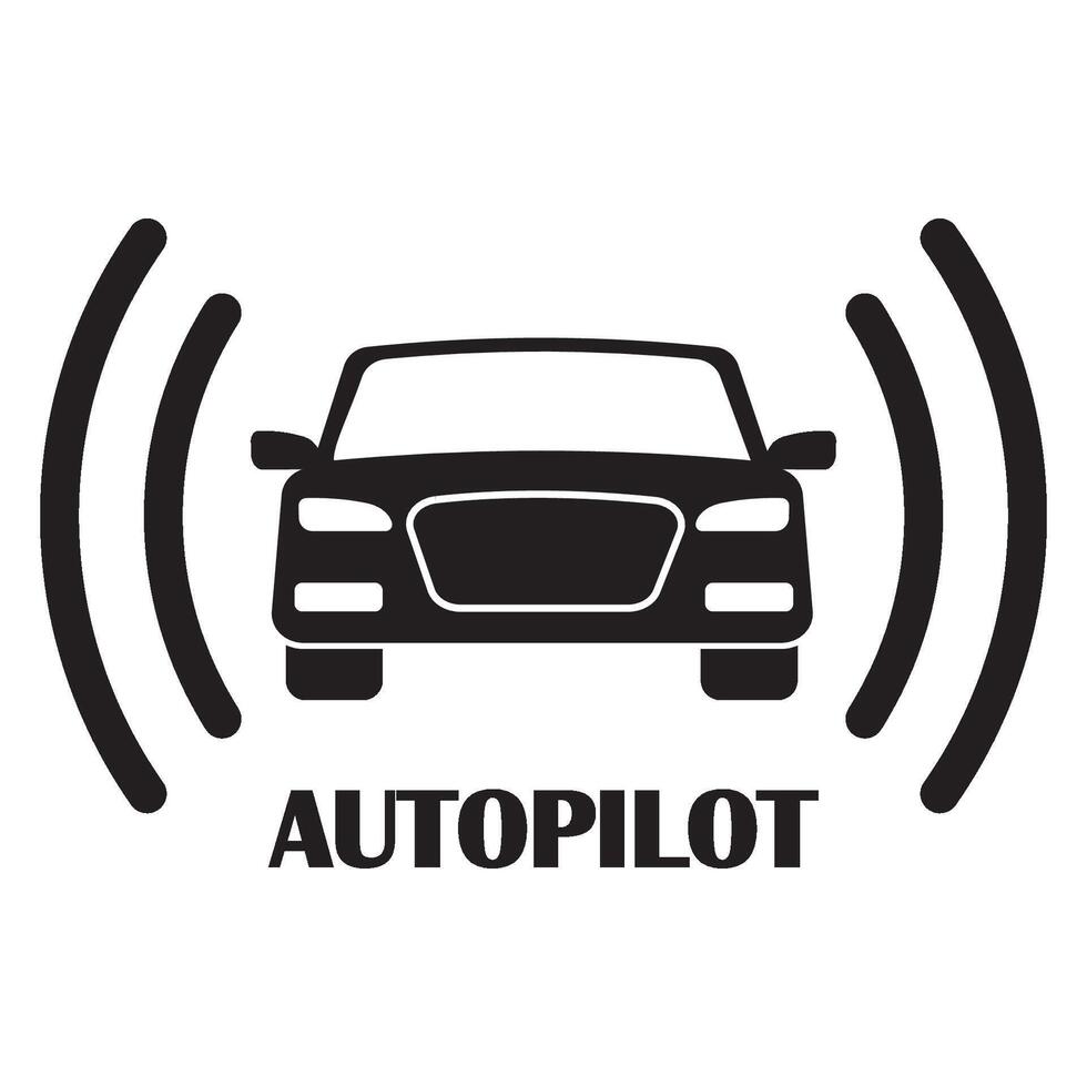 autopilot ikon vektor illustration design