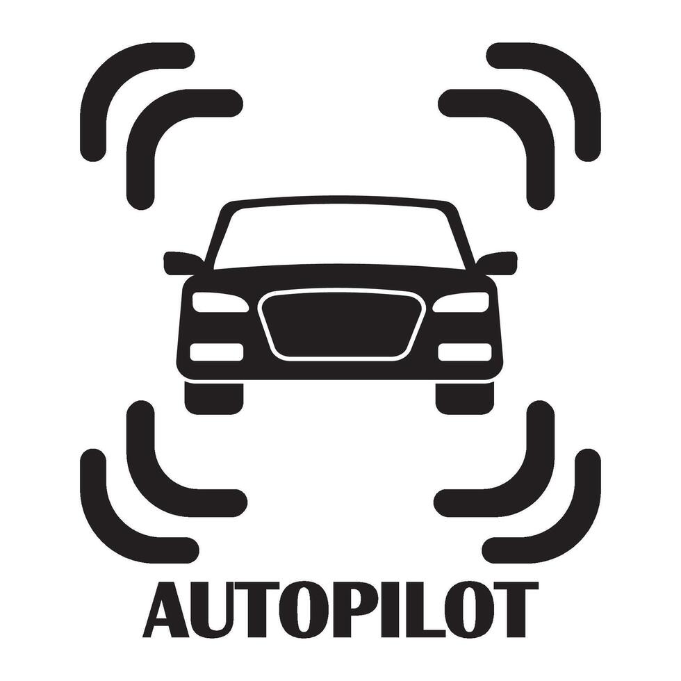 autopilot ikon vektor illustration design