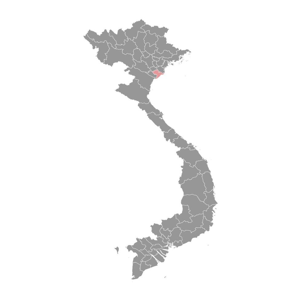 nam dinh Provinz Karte, administrative Aufteilung von Vietnam. Vektor Illustration.