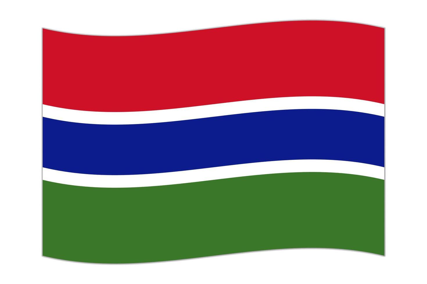 vinka flagga av de Land gambia. vektor illustration.