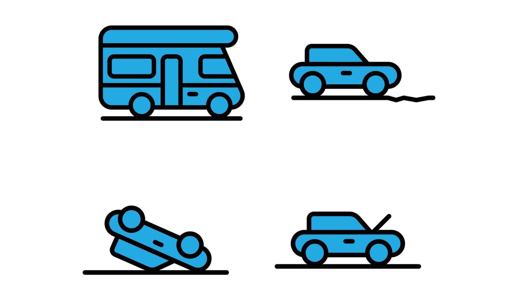 Notfall Unfälle Auto und Transport vektor