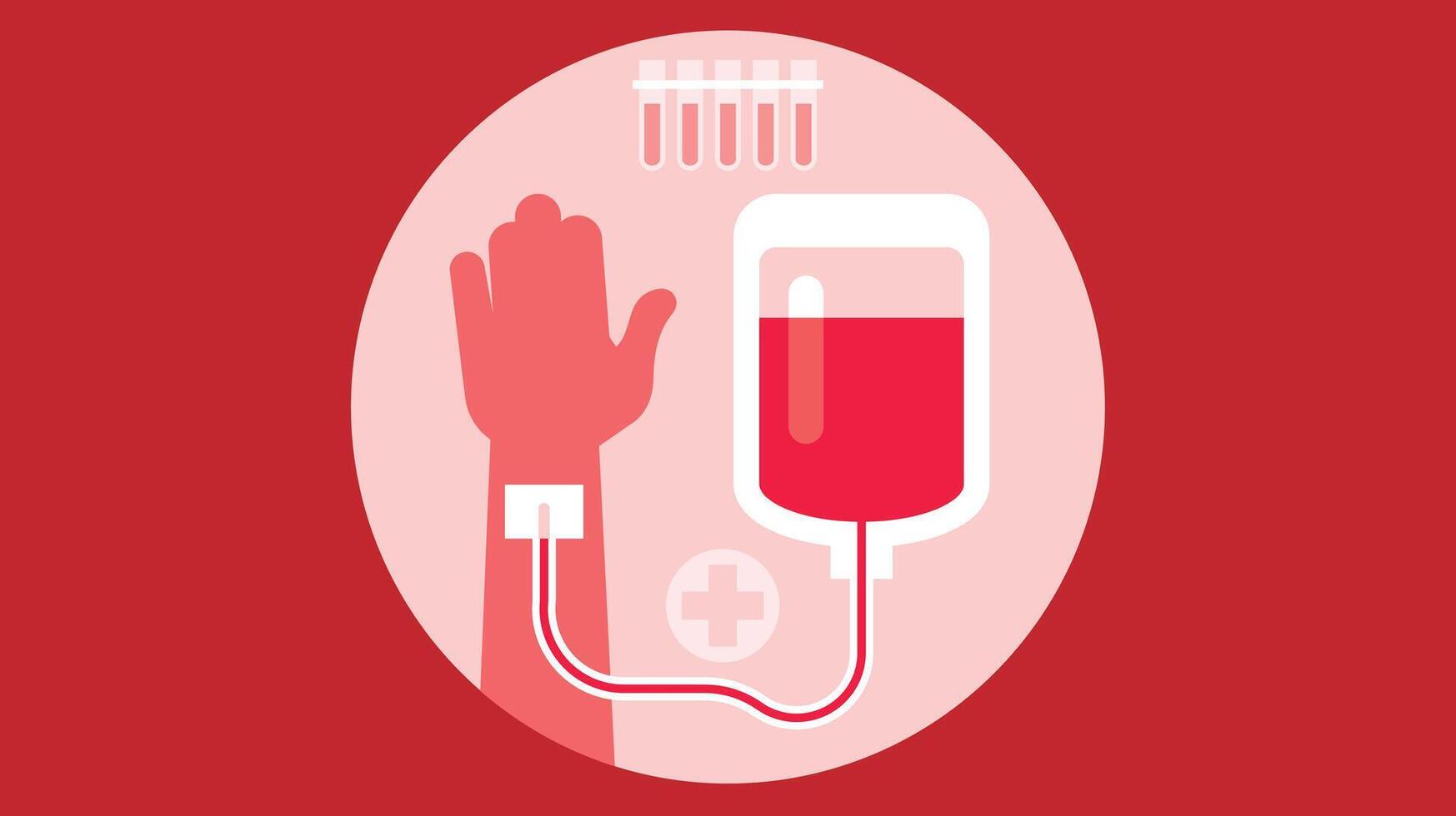 Blut Spende Tag im ein Labor Vektor Illustration