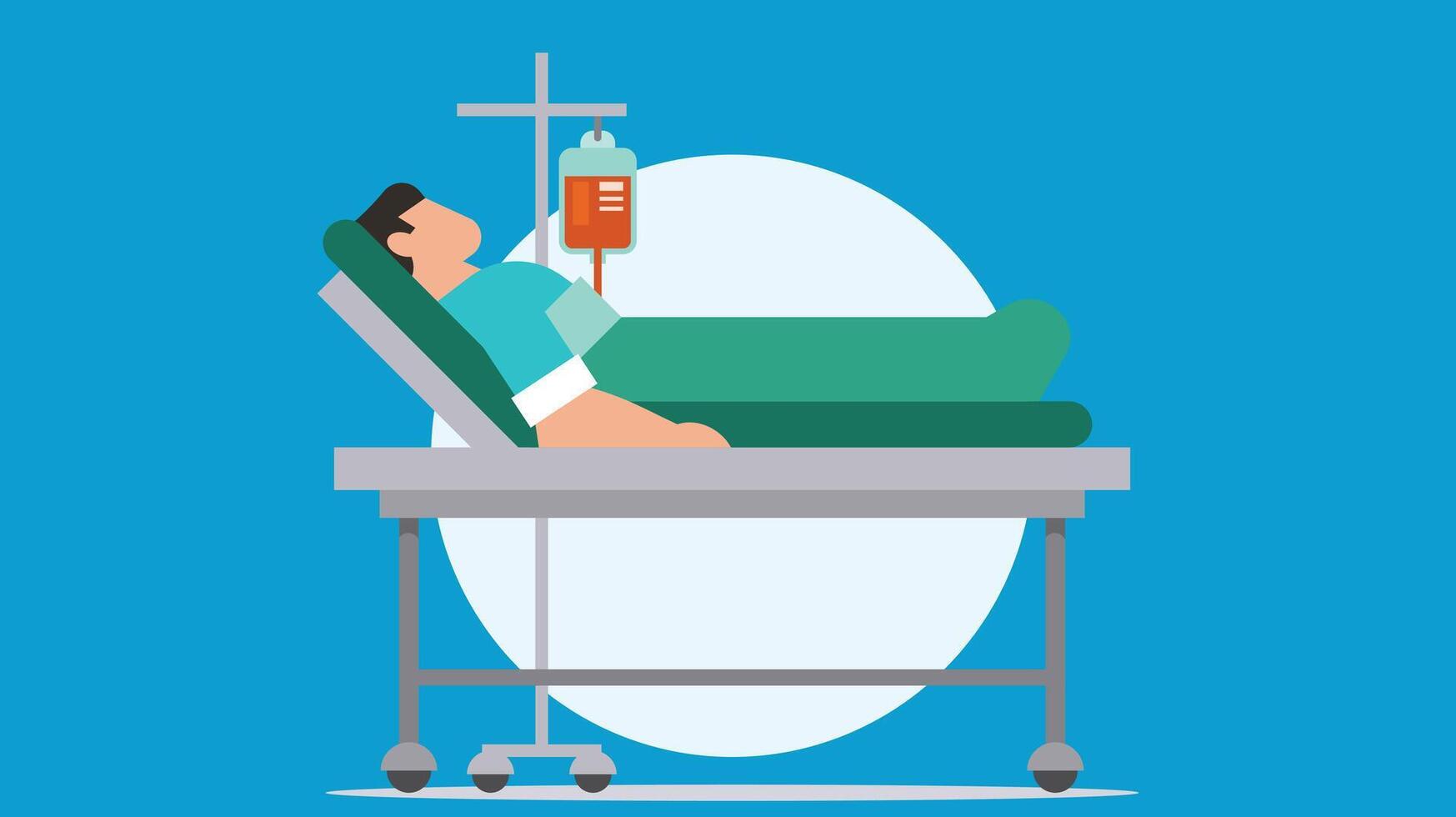 Blut Spende Tag im ein Labor Vektor Illustration