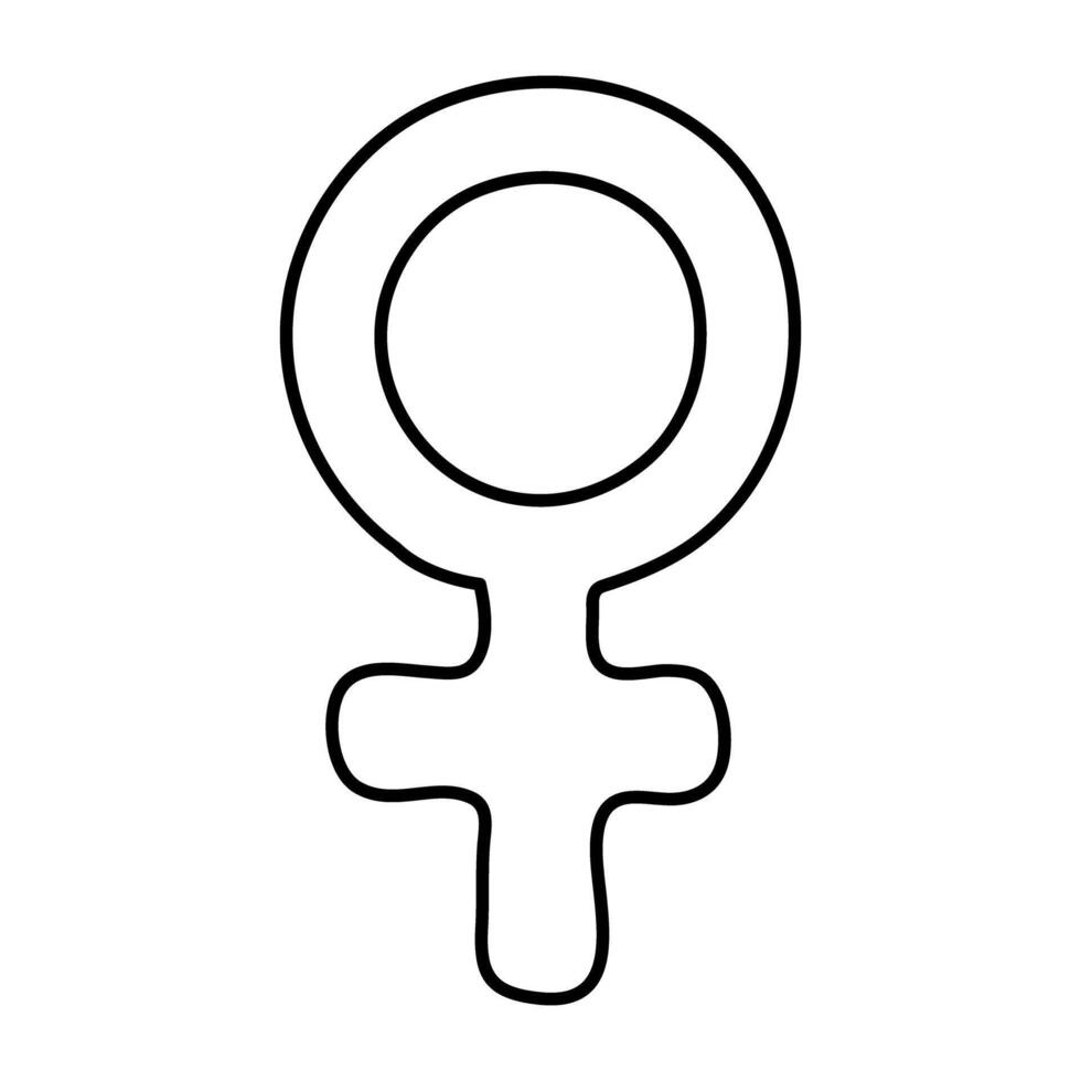 ein linear Design Symbol von weiblich Geschlecht vektor