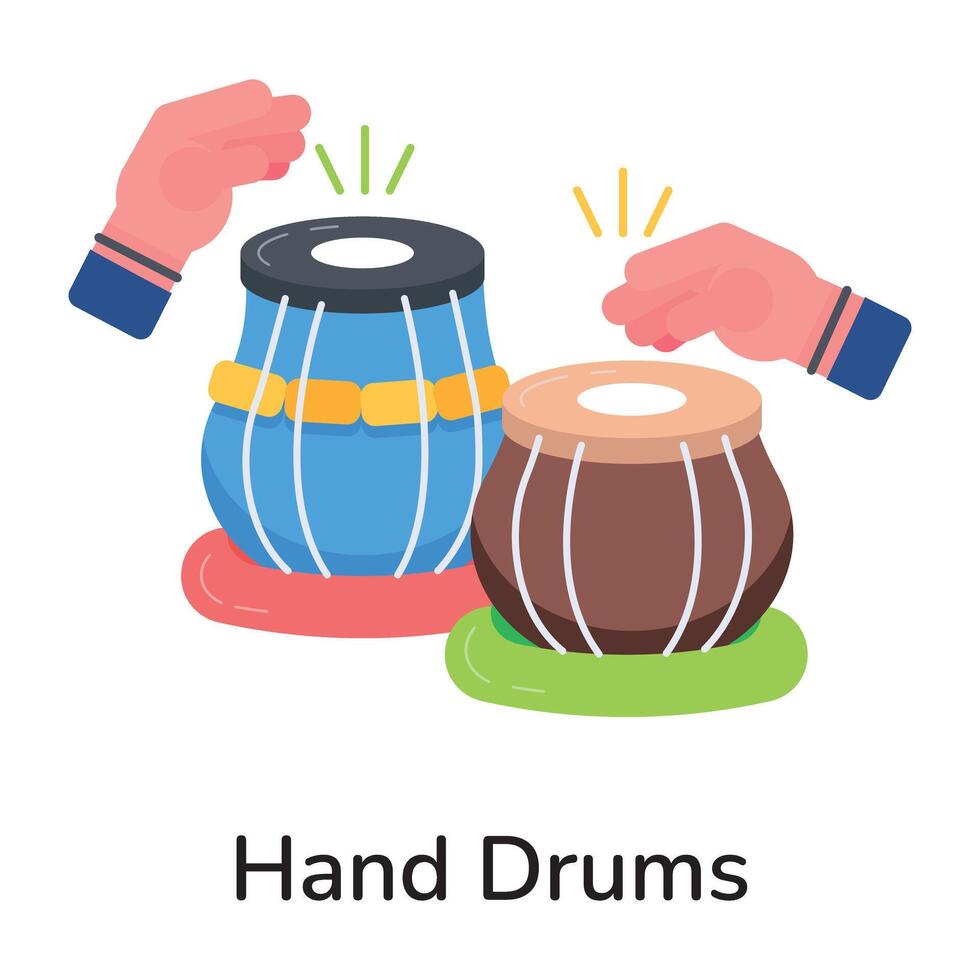 trendig hand trummor vektor