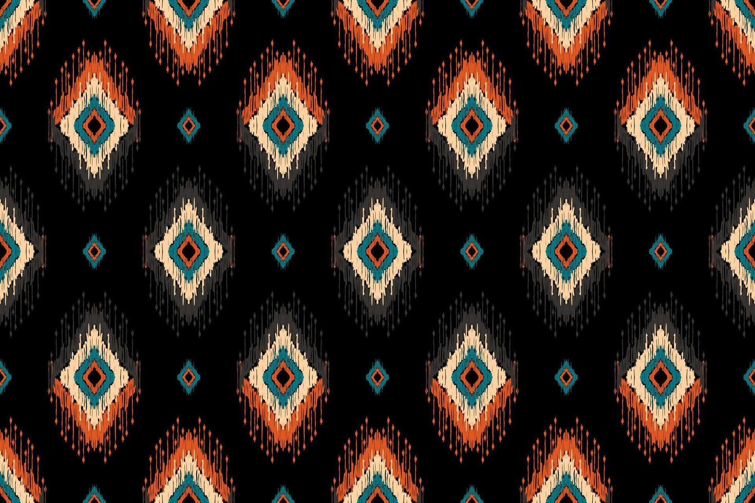 Ikat Stammes- indisch nahtlos Muster. ethnisch aztekisch Stoff Teppich Mandala Ornament einheimisch Boho Chevron textil.geometrisch afrikanisch amerikanisch orientalisch traditionell Vektor Illustrationen. Stickerei Stil.