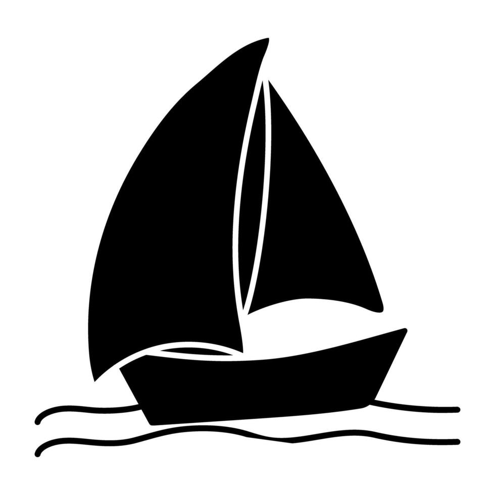 perfekt design ikon av segelbåt vektor