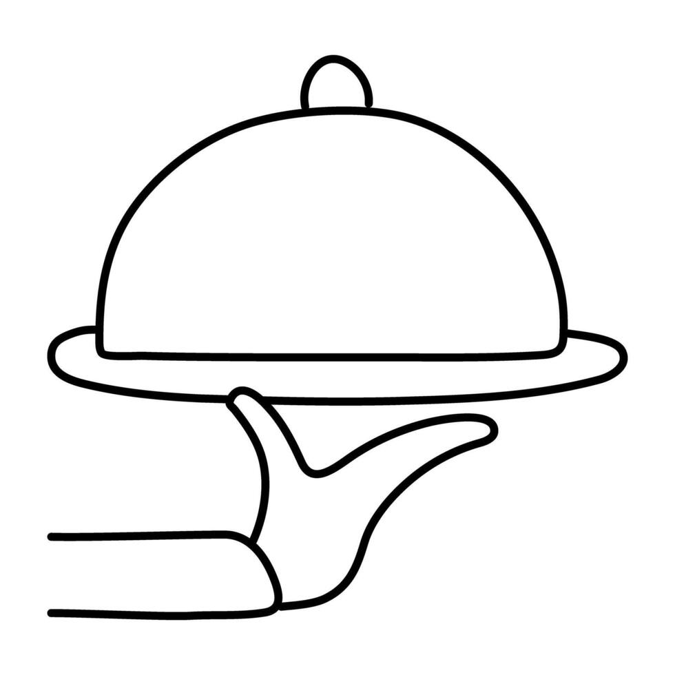 trendig design ikon av cloche vektor