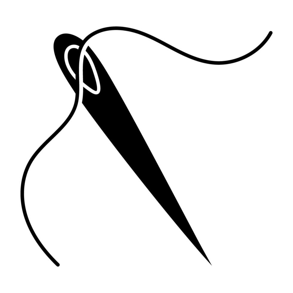 en färgad design ikon av sömnad nål vektor