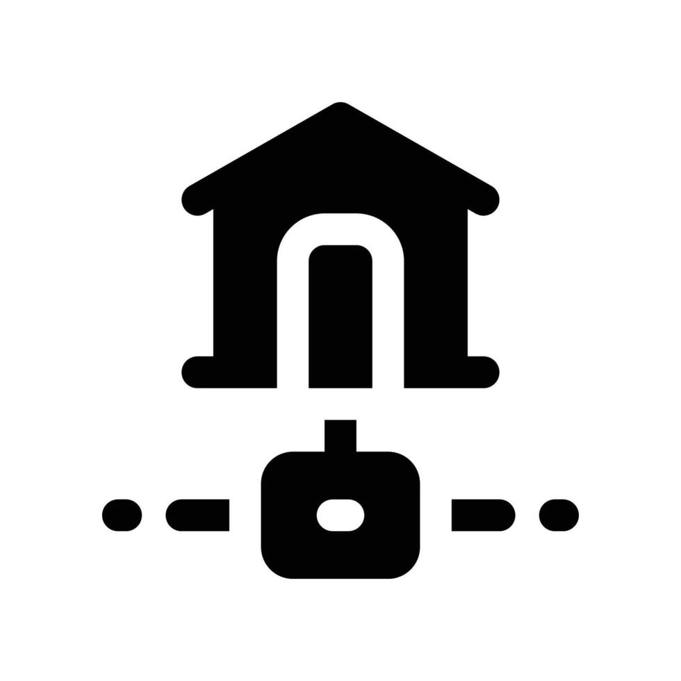 Zuhause Server Symbol. Vektor Glyphe Symbol zum Ihre Webseite, Handy, Mobiltelefon, Präsentation, und Logo Design.