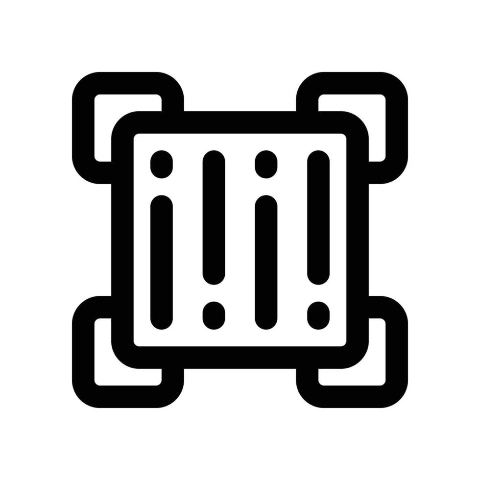 Barcode Symbol. Vektor Linie Symbol zum Ihre Webseite, Handy, Mobiltelefon, Präsentation, und Logo Design.