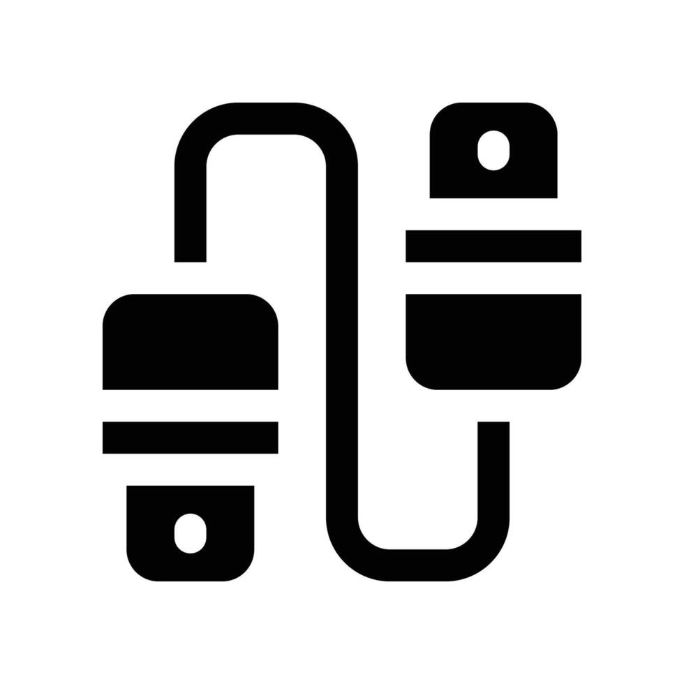 USB Stecker Symbol. Vektor Glyphe Symbol zum Ihre Webseite, Handy, Mobiltelefon, Präsentation, und Logo Design.