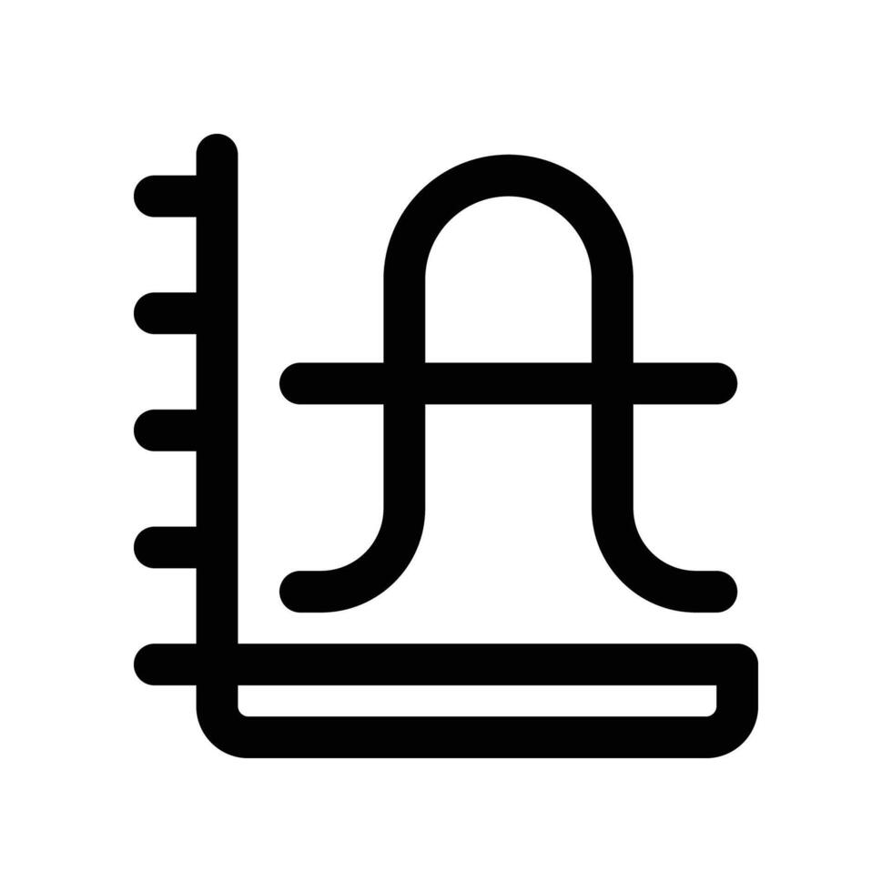 Kurve Diagramm Symbol. Vektor Linie Symbol zum Ihre Webseite, Handy, Mobiltelefon, Präsentation, und Logo Design.