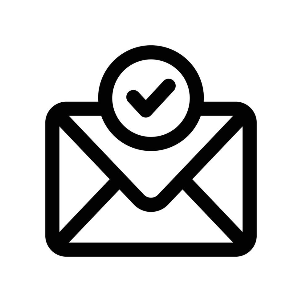 Email Nachprüfung Symbol. Vektor Linie Symbol zum Ihre Webseite, Handy, Mobiltelefon, Präsentation, und Logo Design.