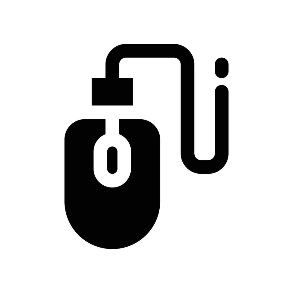 Maus Symbol. Vektor Glyphe Symbol zum Ihre Webseite, Handy, Mobiltelefon, Präsentation, und Logo Design.