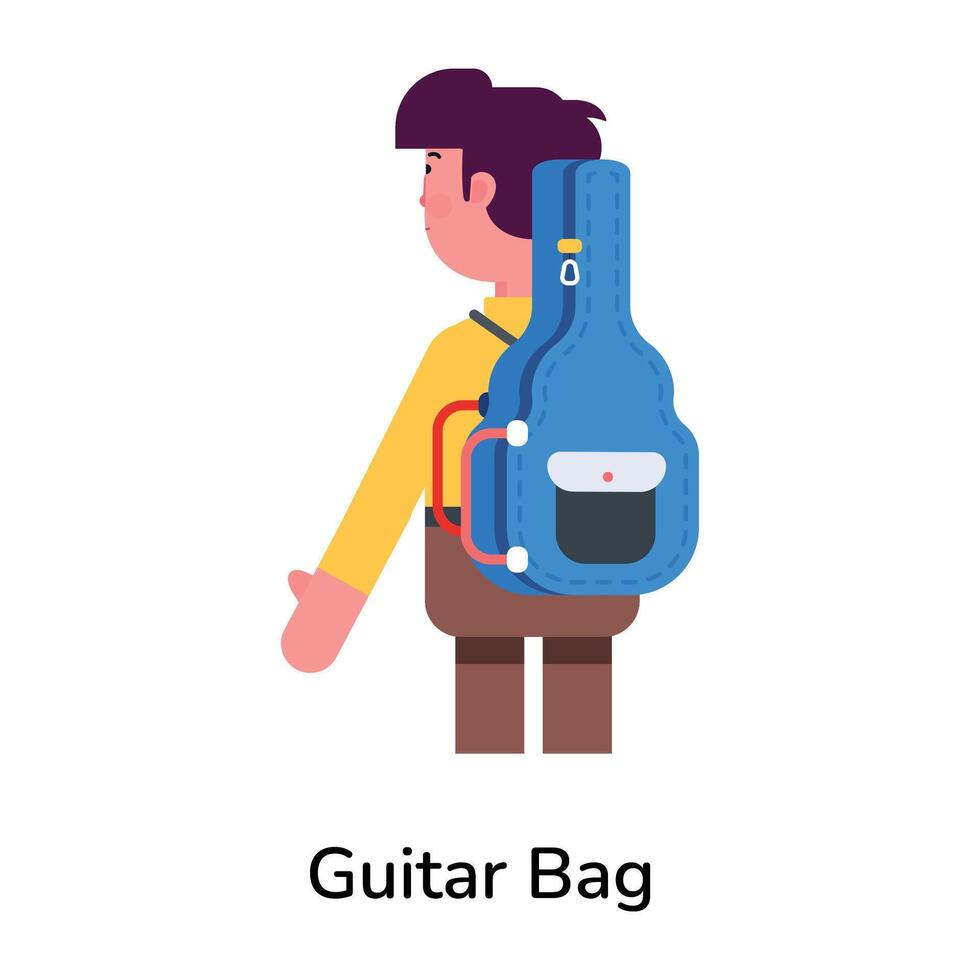 trendig gitarr väska vektor
