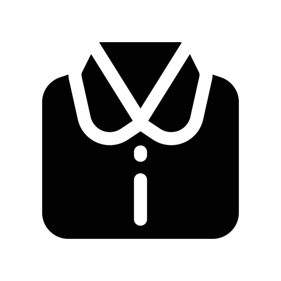 Hemd Symbol. Vektor Glyphe Symbol zum Ihre Webseite, Handy, Mobiltelefon, Präsentation, und Logo Design.