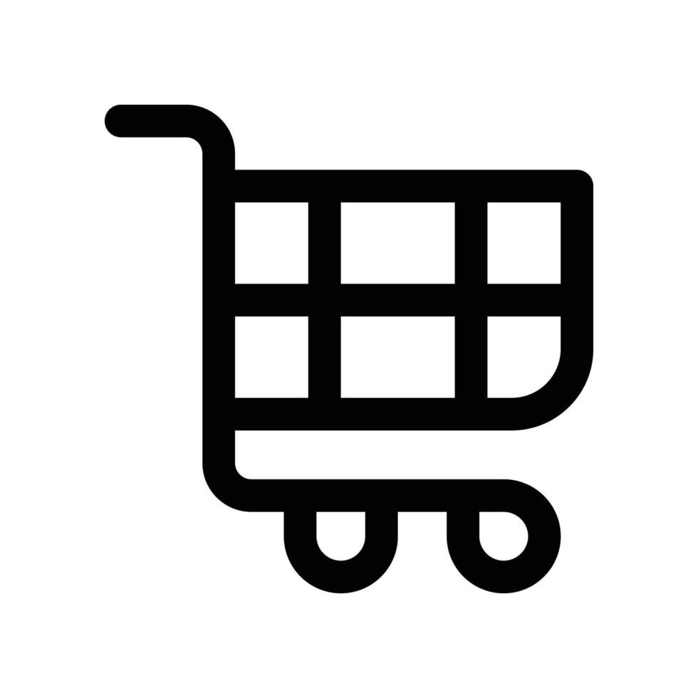 Einkaufen Wagen Symbol. Vektor Linie Symbol zum Ihre Webseite, Handy, Mobiltelefon, Präsentation, und Logo Design.