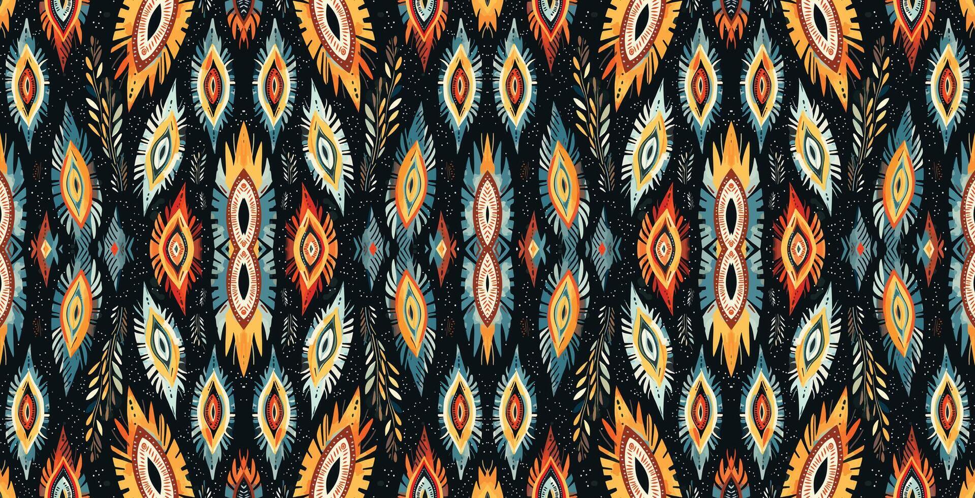 ein nahtlos Muster, geometrisch Stammes- Muster, geometrisch Batik, Ikat nahtlos, aztekisch Stil , ethnisch Boho nahtlos Muster, Luxus dekorativ Textil- Muster., Stoff, Vorhang, Teppich, Batik Stickerei vektor