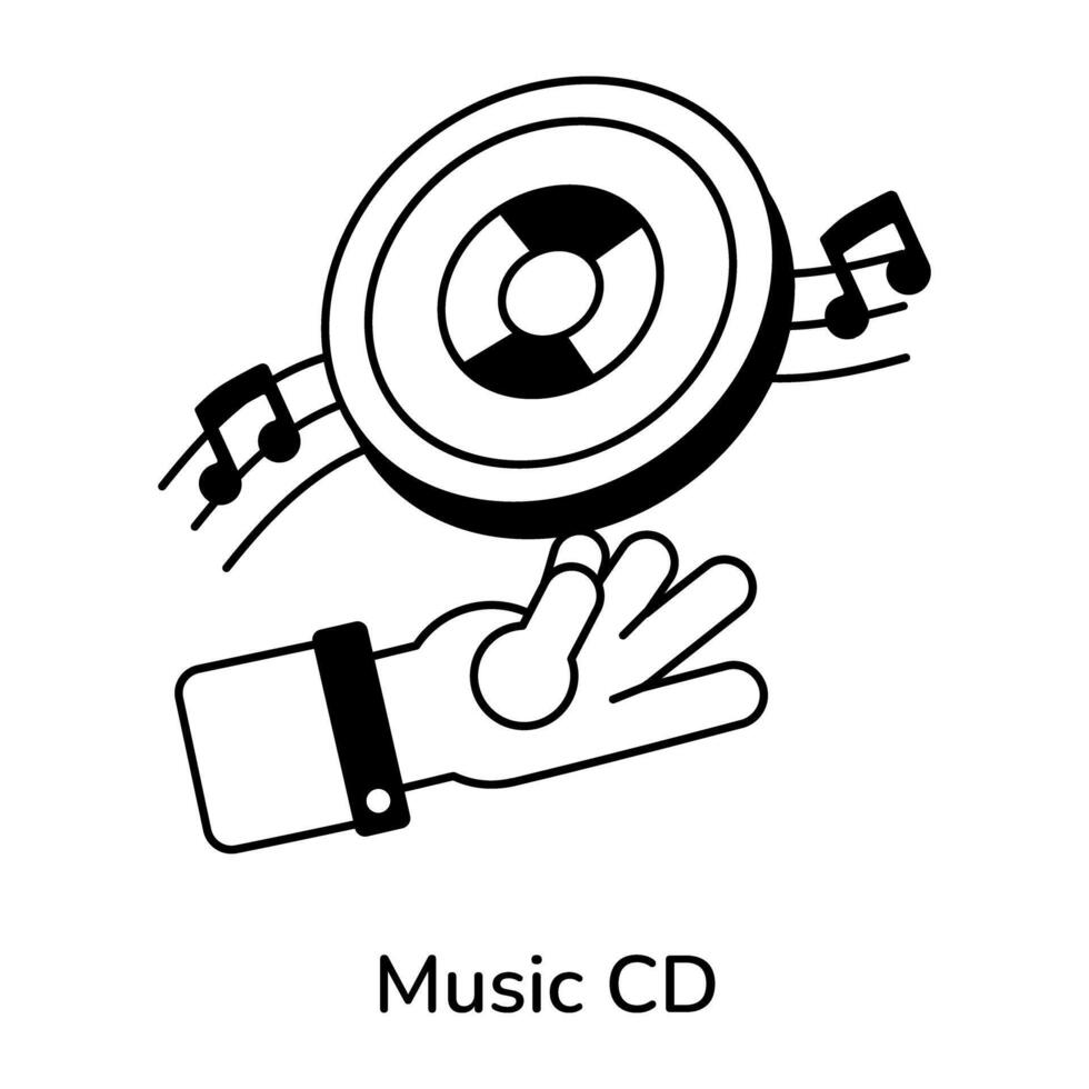 trendig musik CD vektor