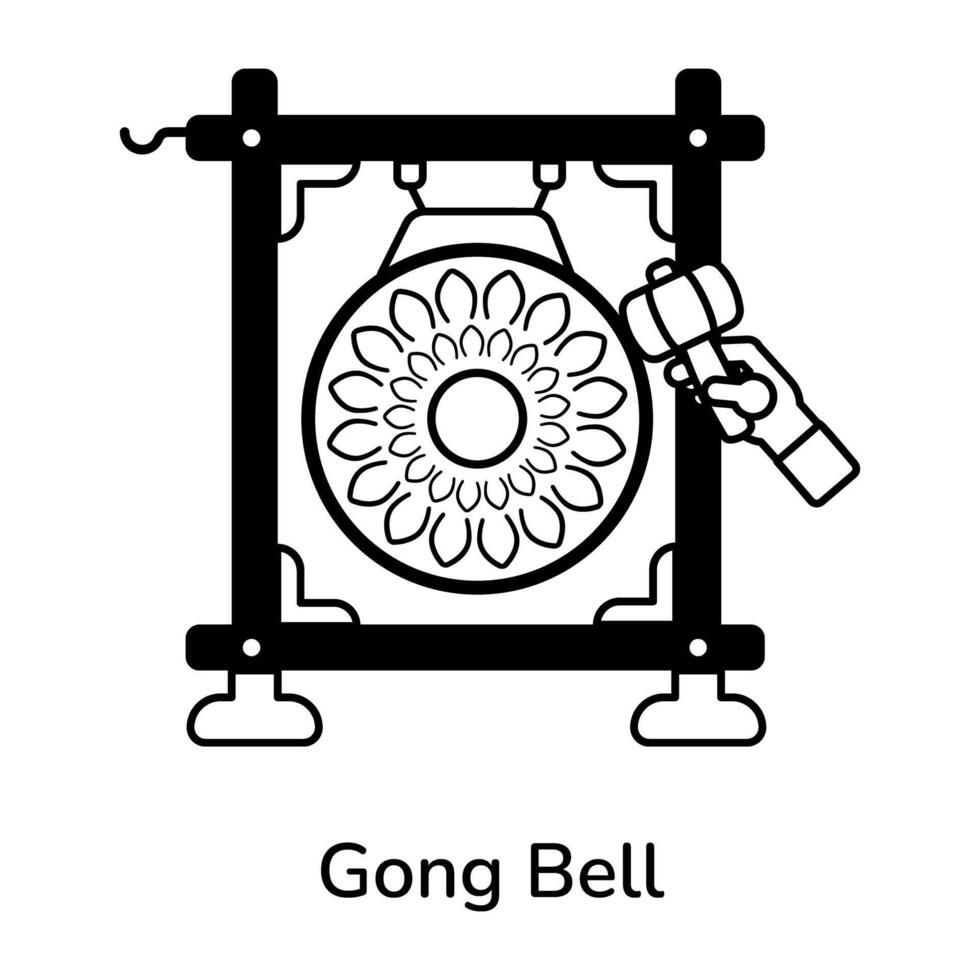 trendige Gongglocke vektor