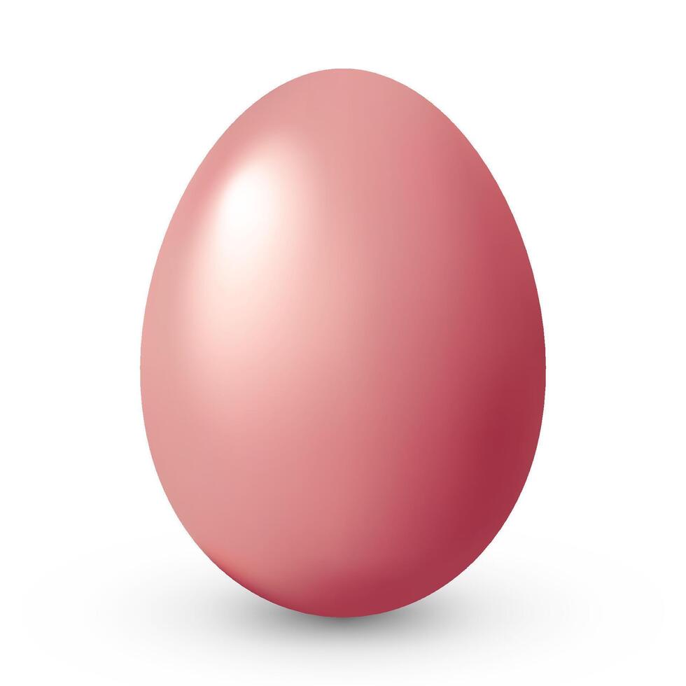 realistisch rot Ostern Ei isoliert auf transparent Hintergrund. Vektor Illustration.
