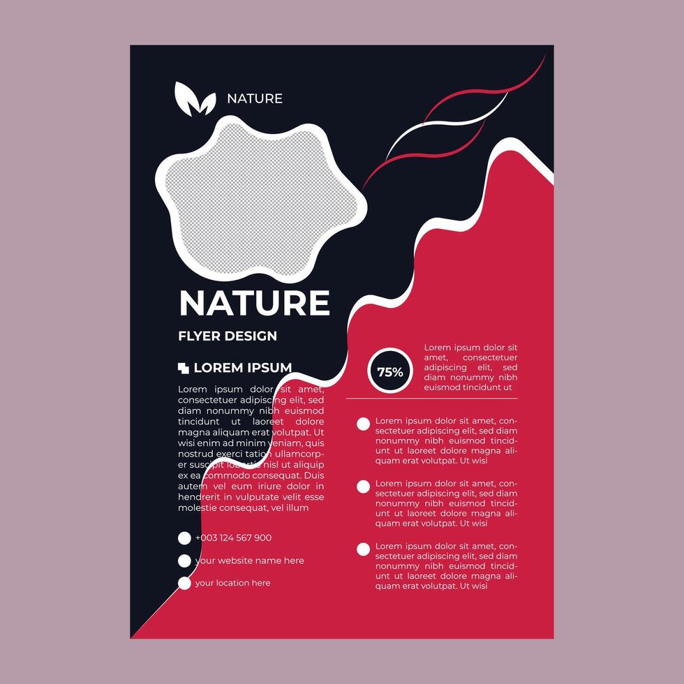 Natur-Flyer-Design vektor