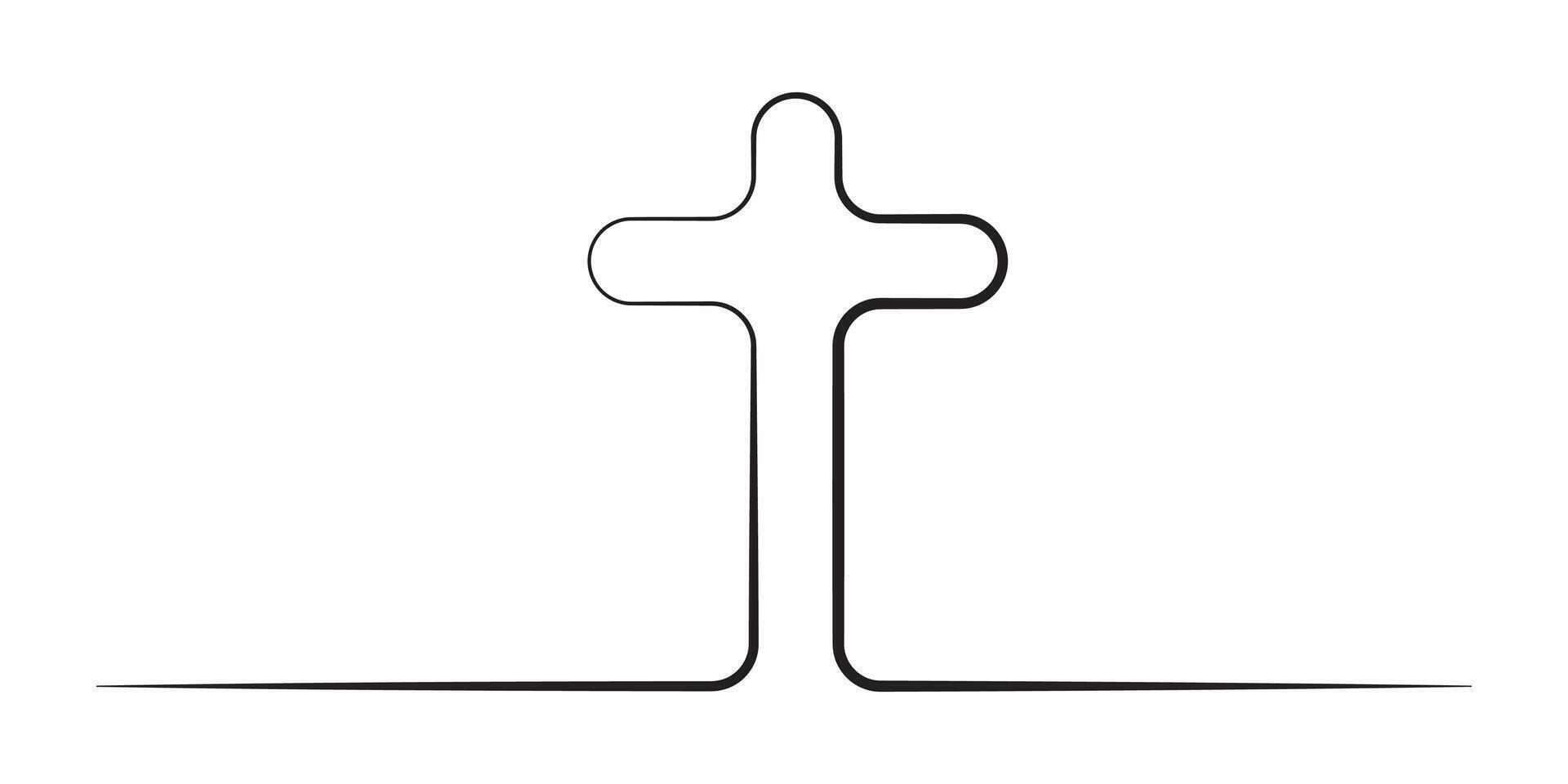 Christian schwarz Kreuz Logo und Symbol Design zum gut Freitag vektor