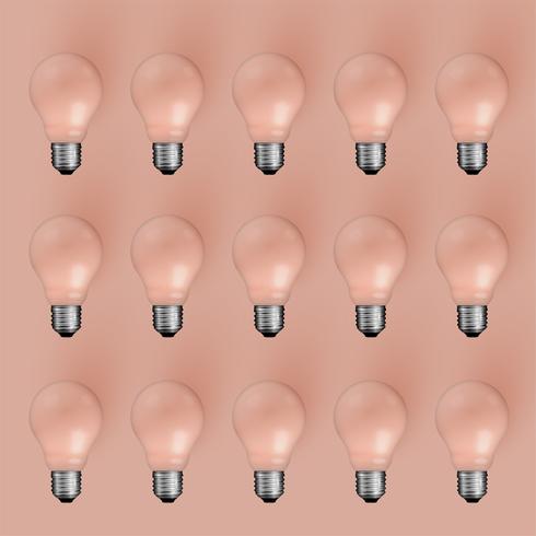 Hög detaljerad realistisk glödlampa illustration, vektor
