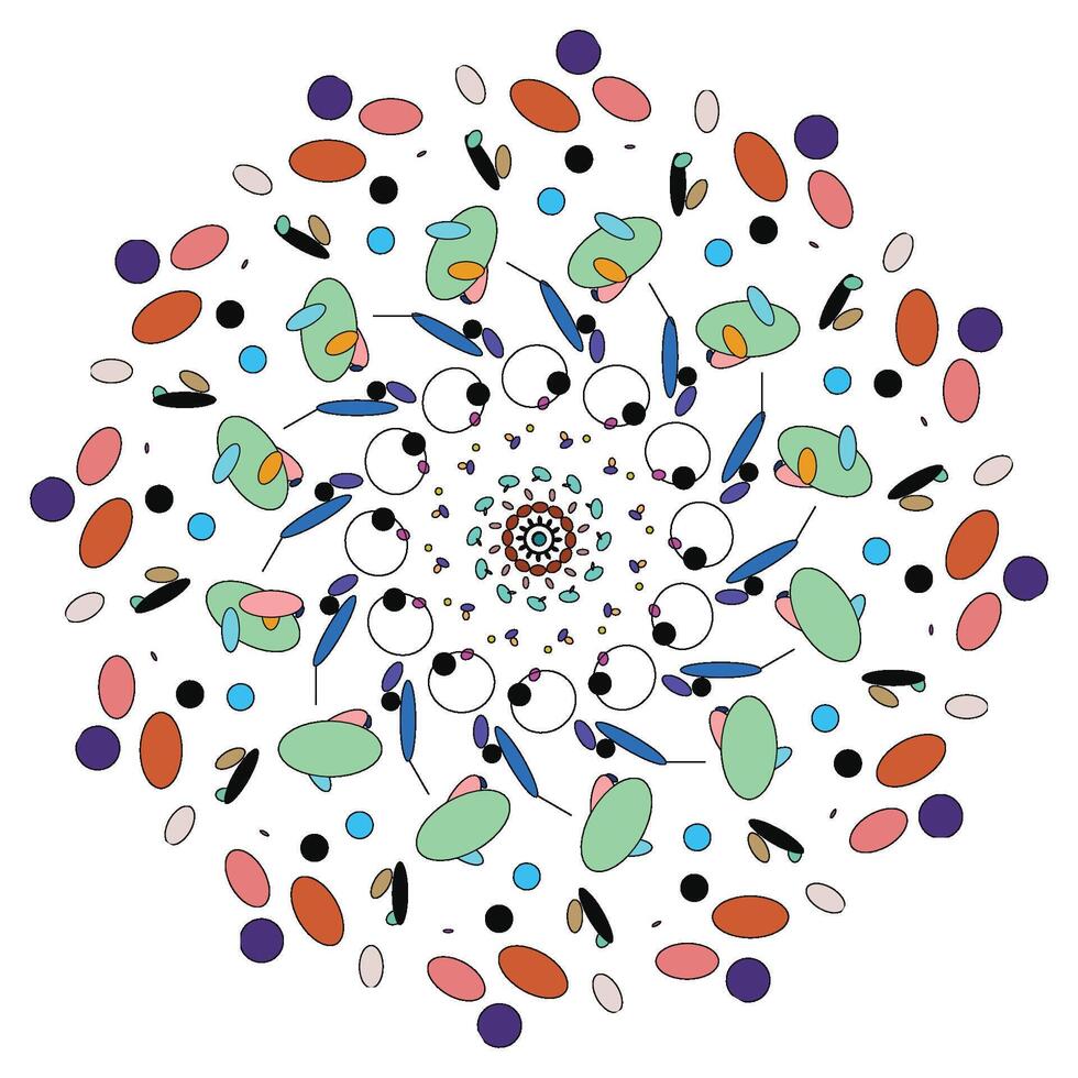 Spiral- Blume mit das verzerren und verwandeln bewirken vektor