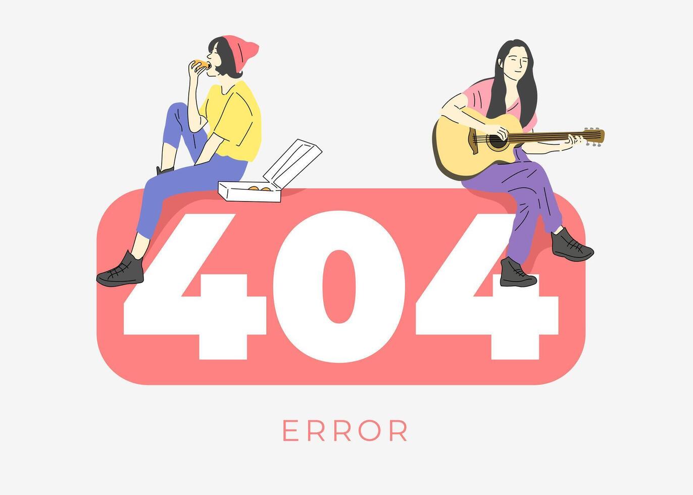kostenlos Vektor Error 404 Konzept zum Landung Seite