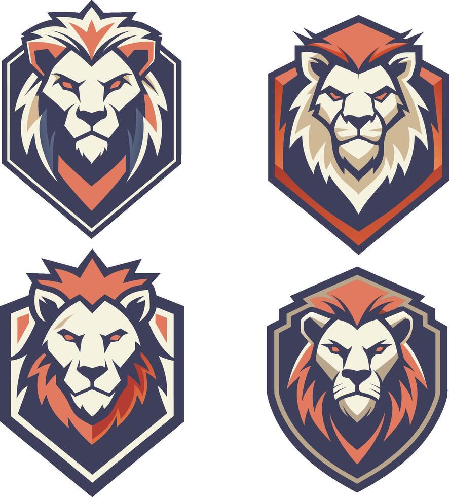 lejon huvud vektor logotyp illustration