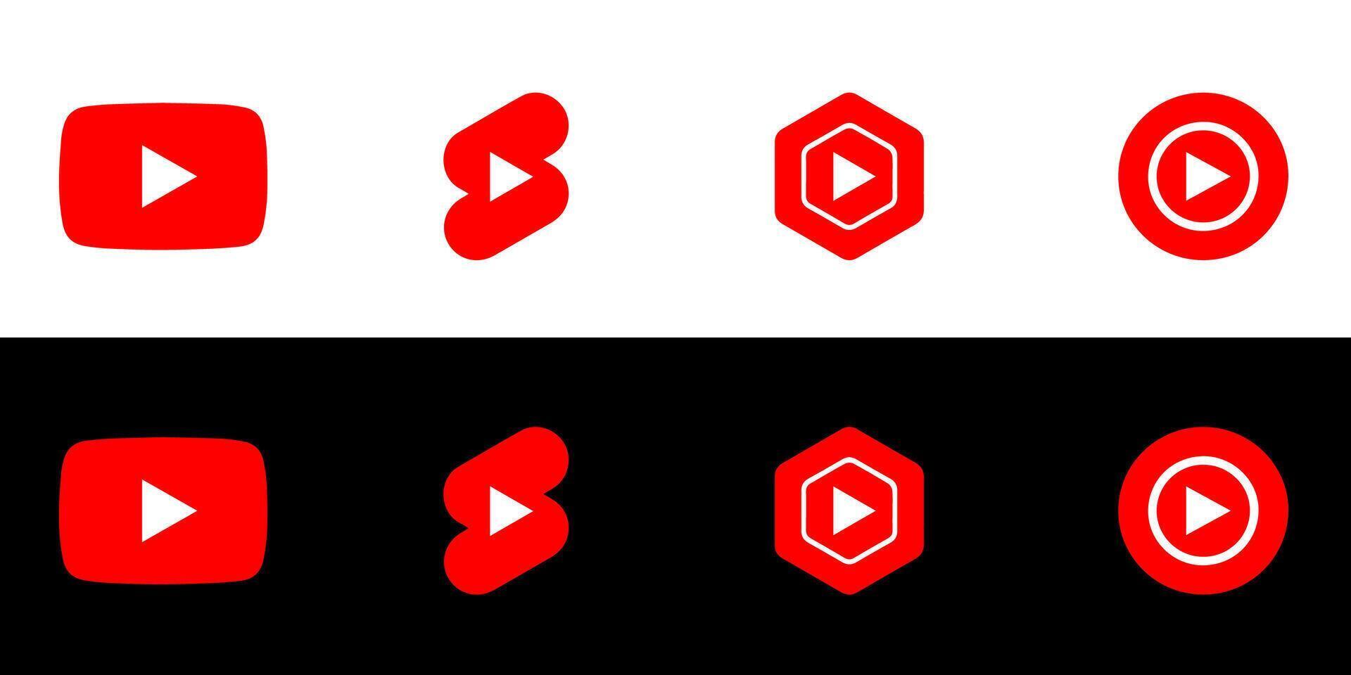 Youtube Logo. Youtube ist ein Video teilen Webseite. Youtube Symbol eps 10. Vektor Illustration