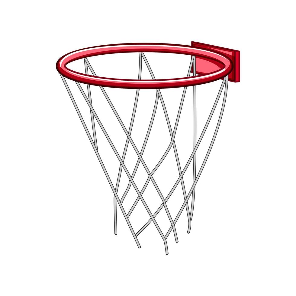 spela basketboll ring tecknad serie vektor illustration