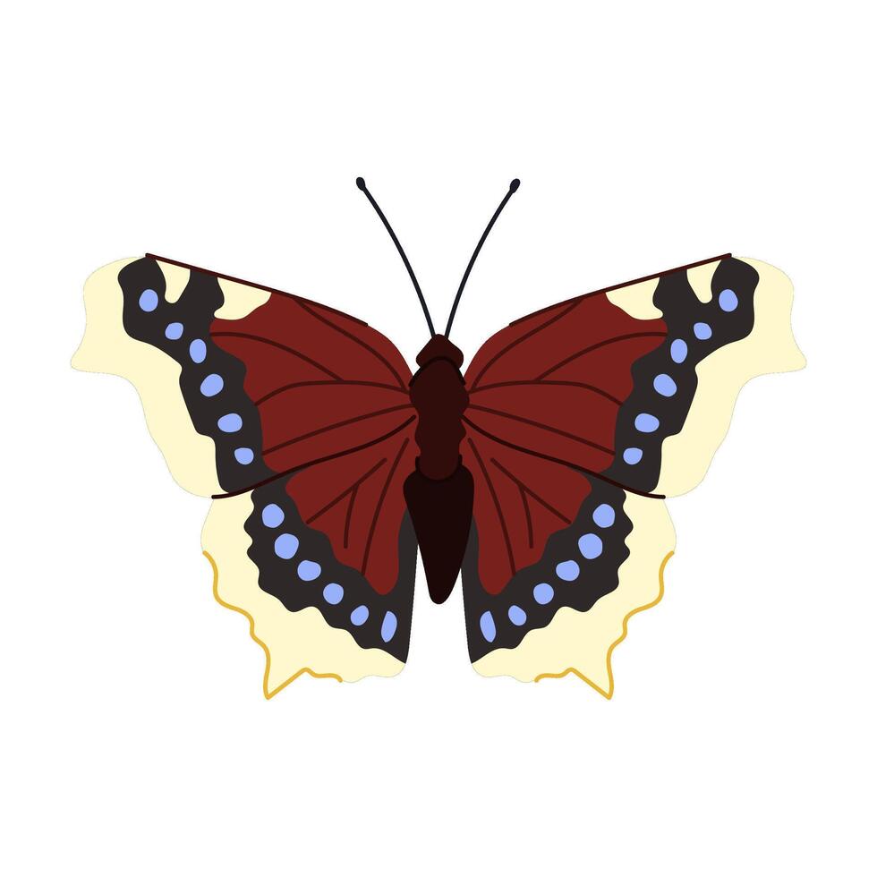 Blume Schmetterling Karikatur Vektor Illustration