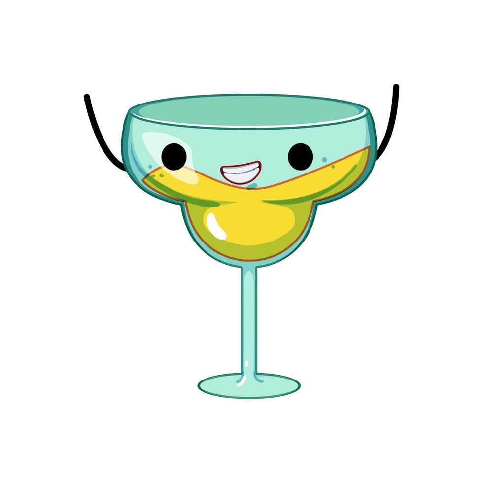 Party Cocktail Charakter Karikatur Vektor Illustration