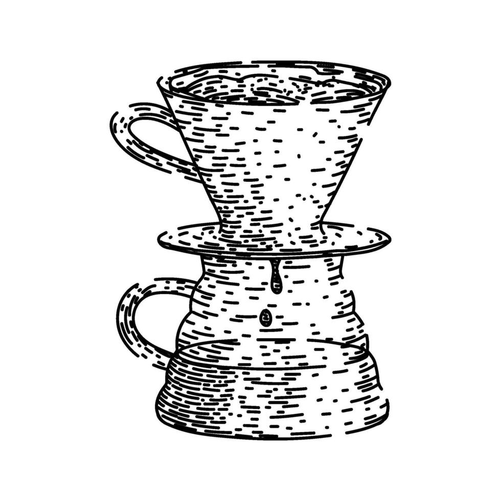 tropfen Kaffee Geschäft skizzieren Hand gezeichnet Vektor