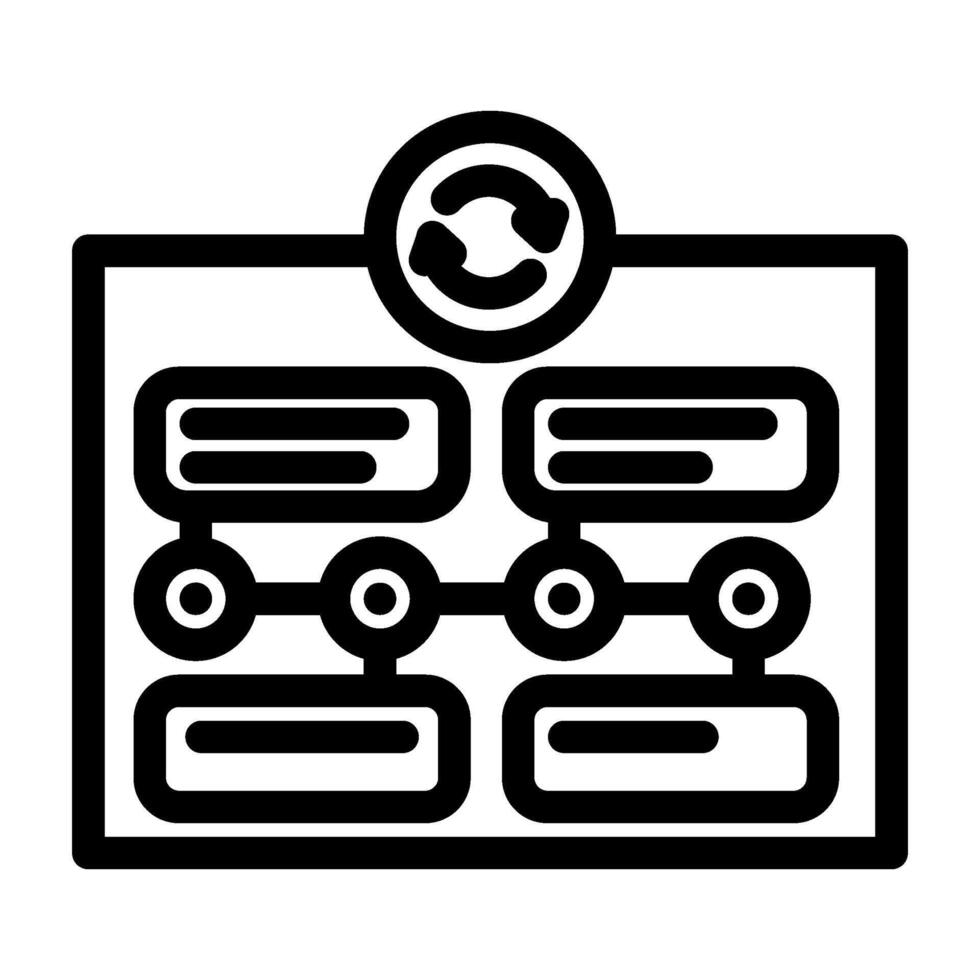 Inhalt Aktualisierung technisch Schriftsteller Linie Symbol Vektor Illustration