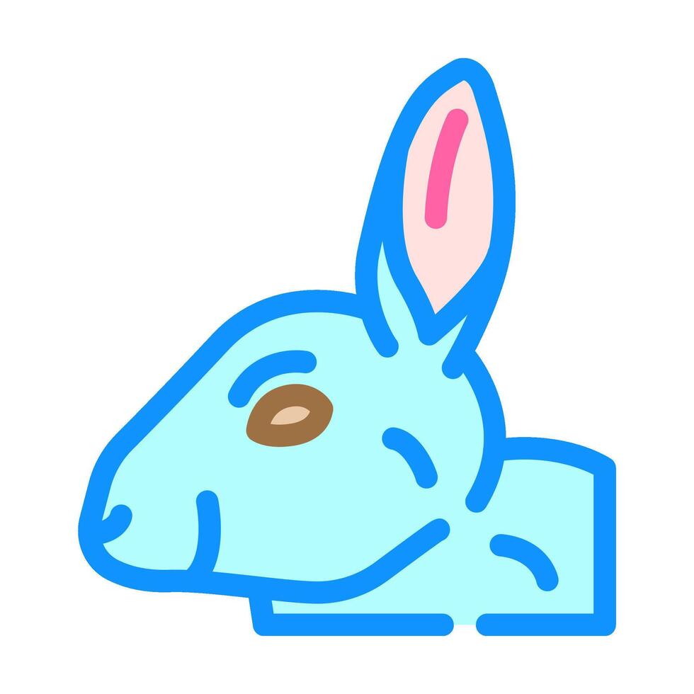 kanin djur- Färg ikon vektor illustration