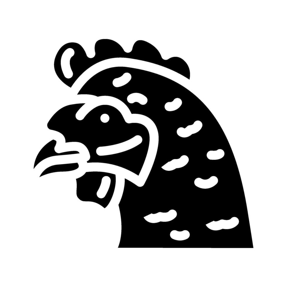 Hähnchen Tier Glyphe Symbol Vektor Illustration