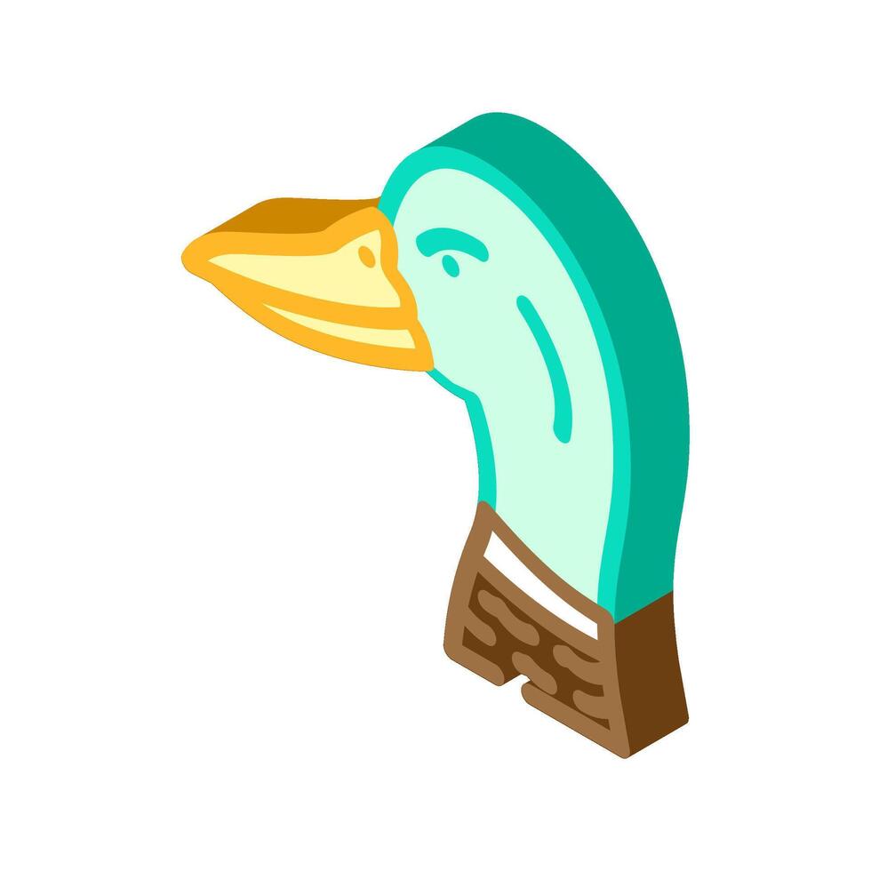 Ente Tier isometrisch Symbol Vektor Illustration