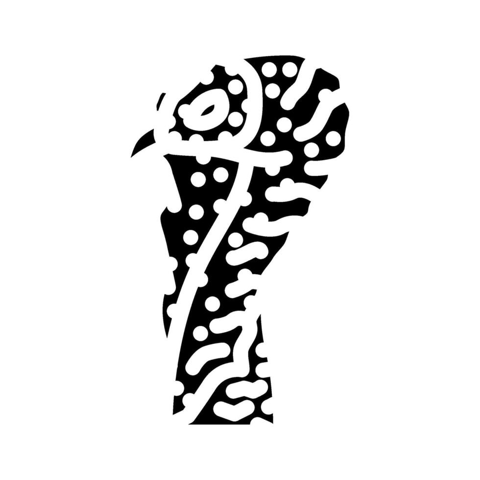 Truthahn Tier Glyphe Symbol Vektor Illustration
